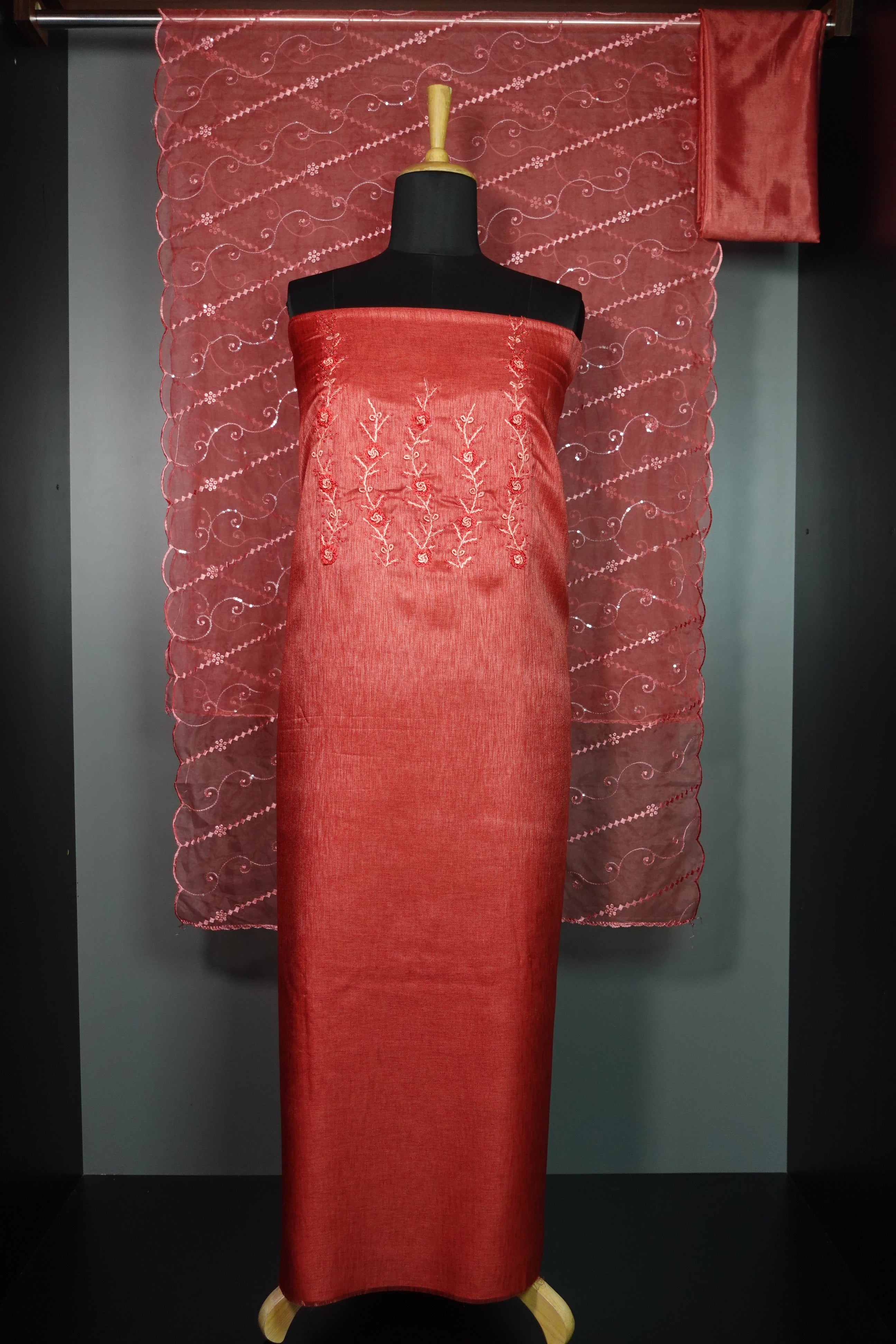 Pashmina Weaved Pattern Salwar Set | SW1266