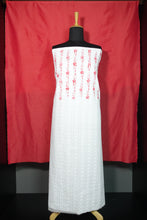 White Colour Combination Brush Painted & Embroidered Cotton kurta set  | PF905