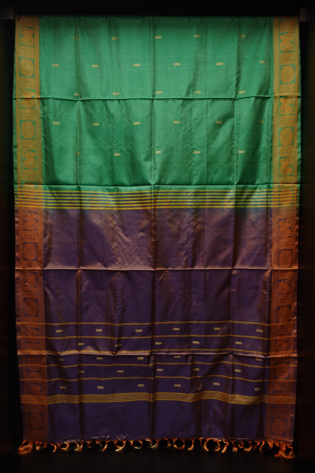 Thread Woven Banana Pith Sarees | VR186