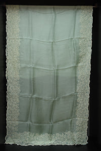 Partywear embroidered organza sarees | SBS156