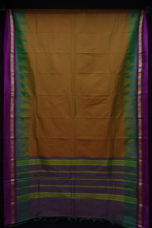 Banana Pith Sarees With Temple Designs | VR190