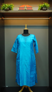 Partywear collection of raw silk kurthas | AA100