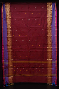 Kanchi Cotton Sarees With Floral Buttas | VR195