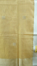 Gold colour with silver border tissue saree | AH471