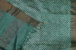 Screen Printed Tussar Sarees | HS681