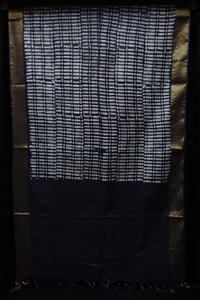 Screen Printed Bhagalpuri Linen Finish Saree | MDS232