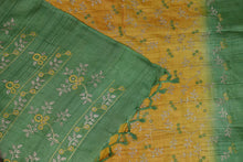 Floral Jhal Embroidered Tussar Sarees | HS642