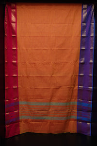 Cotton Sarees with Ganga-Yamuna Borders | VR140