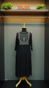 Embroidered rayon kurtha set | NI282