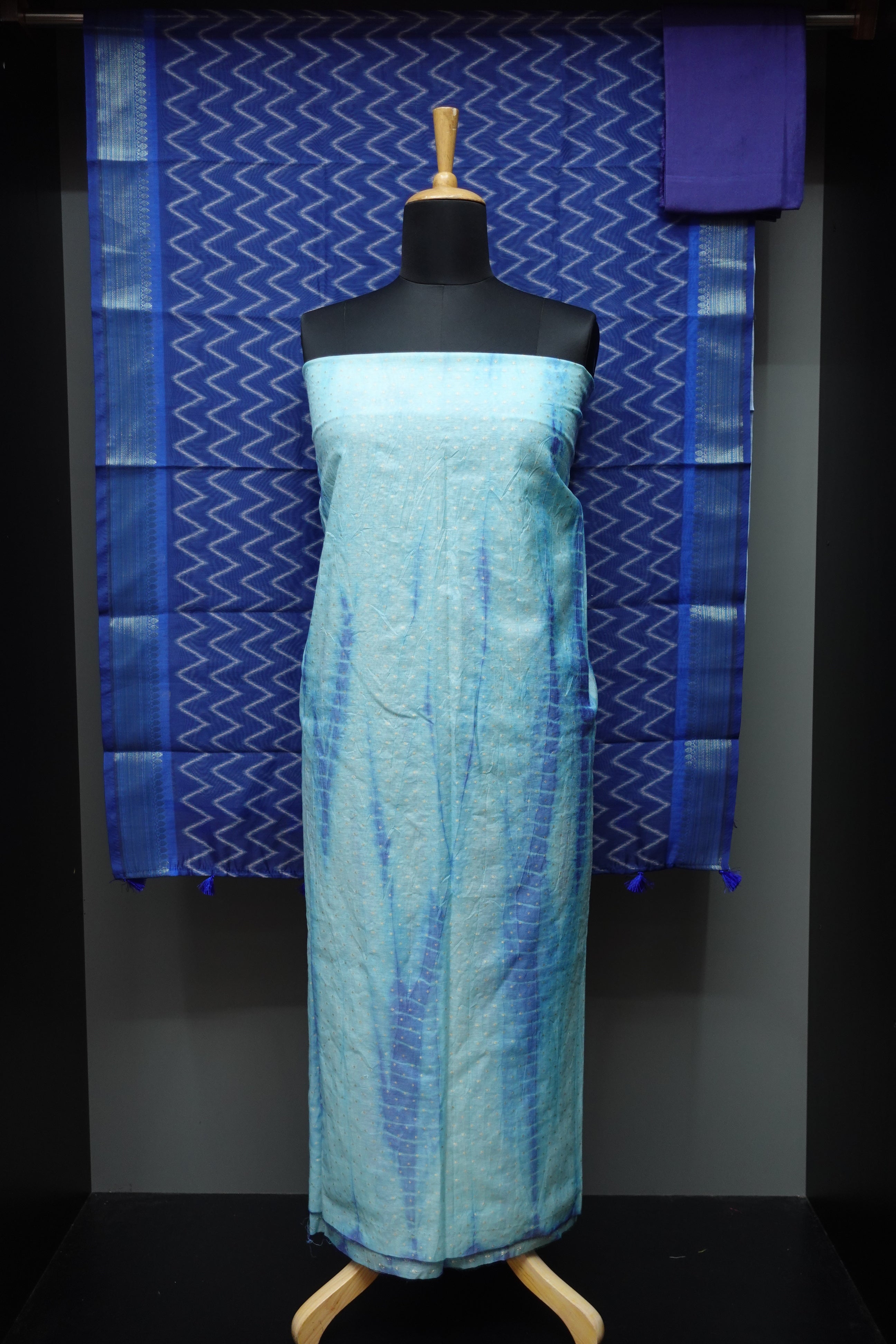 Tie & Dye Pattern Silk Chanderi Salwar Set | JCL611