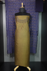 Machine Embroidery Semi Silk Salwar Sets | ACT816