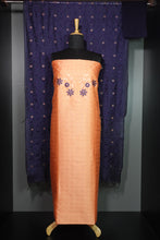 Computerized Embroidery Raw Silk Salwar Set | ACT776