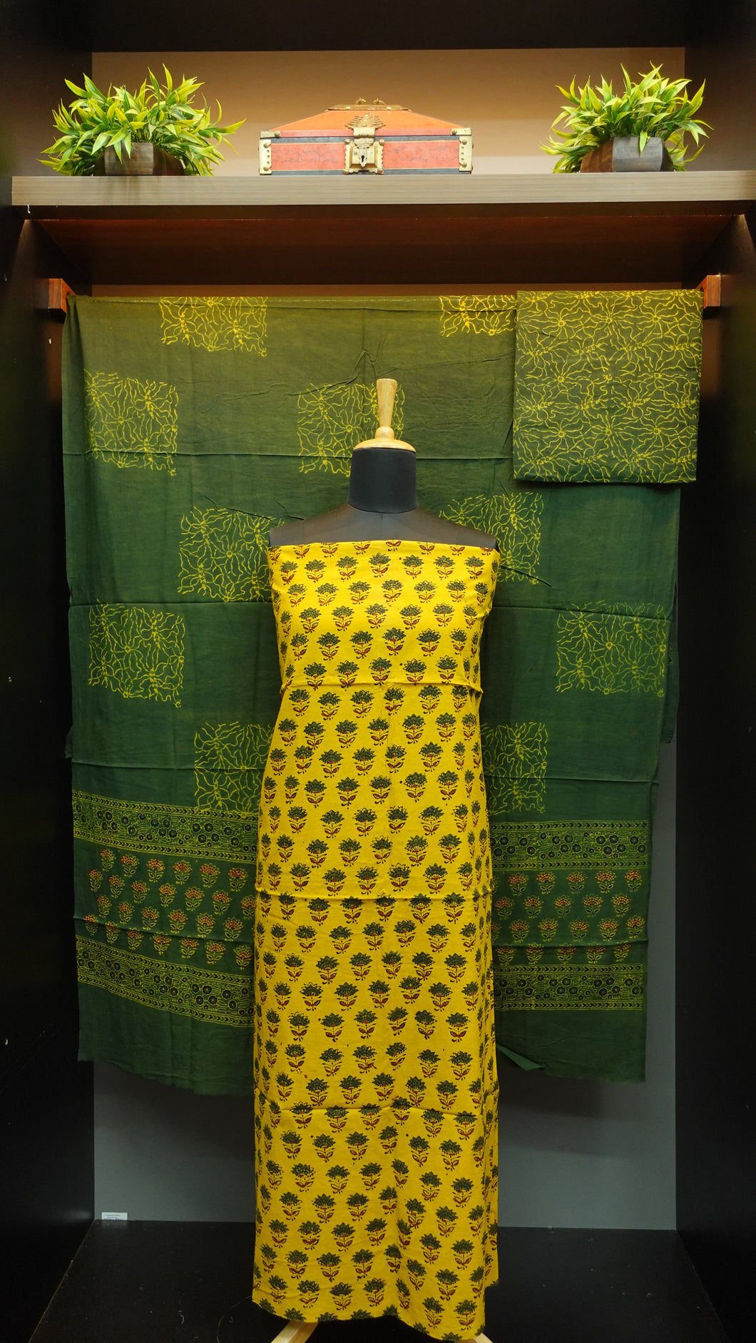 Ajrak block printed cotton salwar sets | KA239
