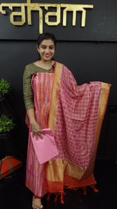 Banarasi brocade weave pattern chanderi salwar sets | SSK173