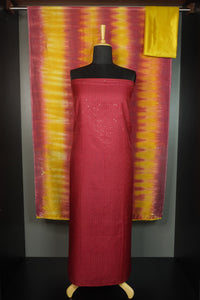 Computerized Machine Embroidery With Tie and Dye Semi Silk Salwar Set |  SW1275