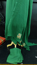 Bottle green color applique work embroidered georgette salwar set | JCL381