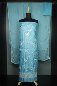 Tussar Finished Embroidery Salwar Sets | MS685