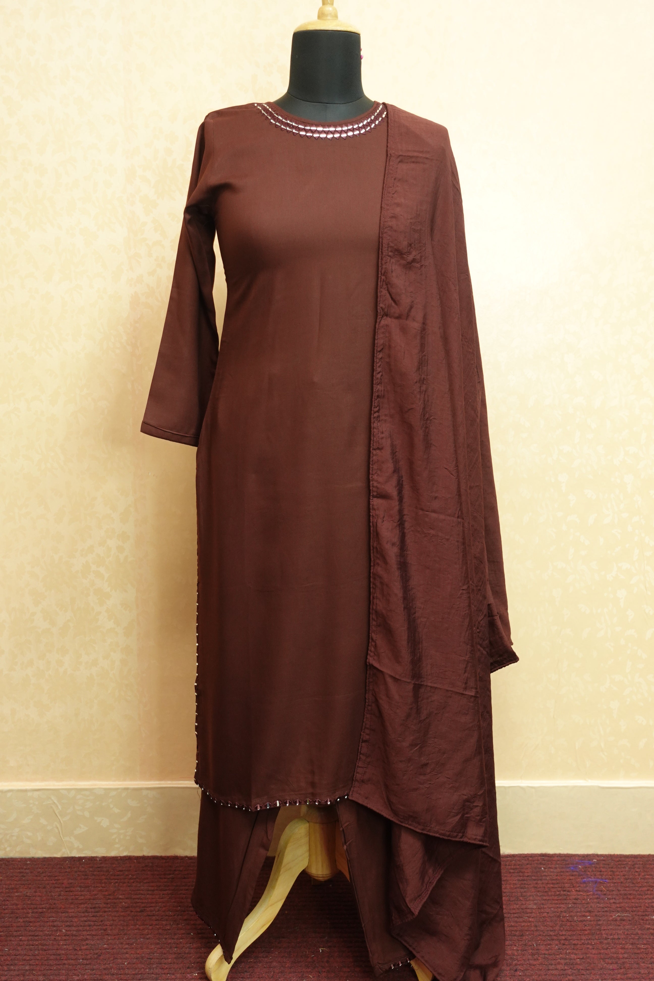 Handworked Stitched Rayon Salwar Sets | NI253