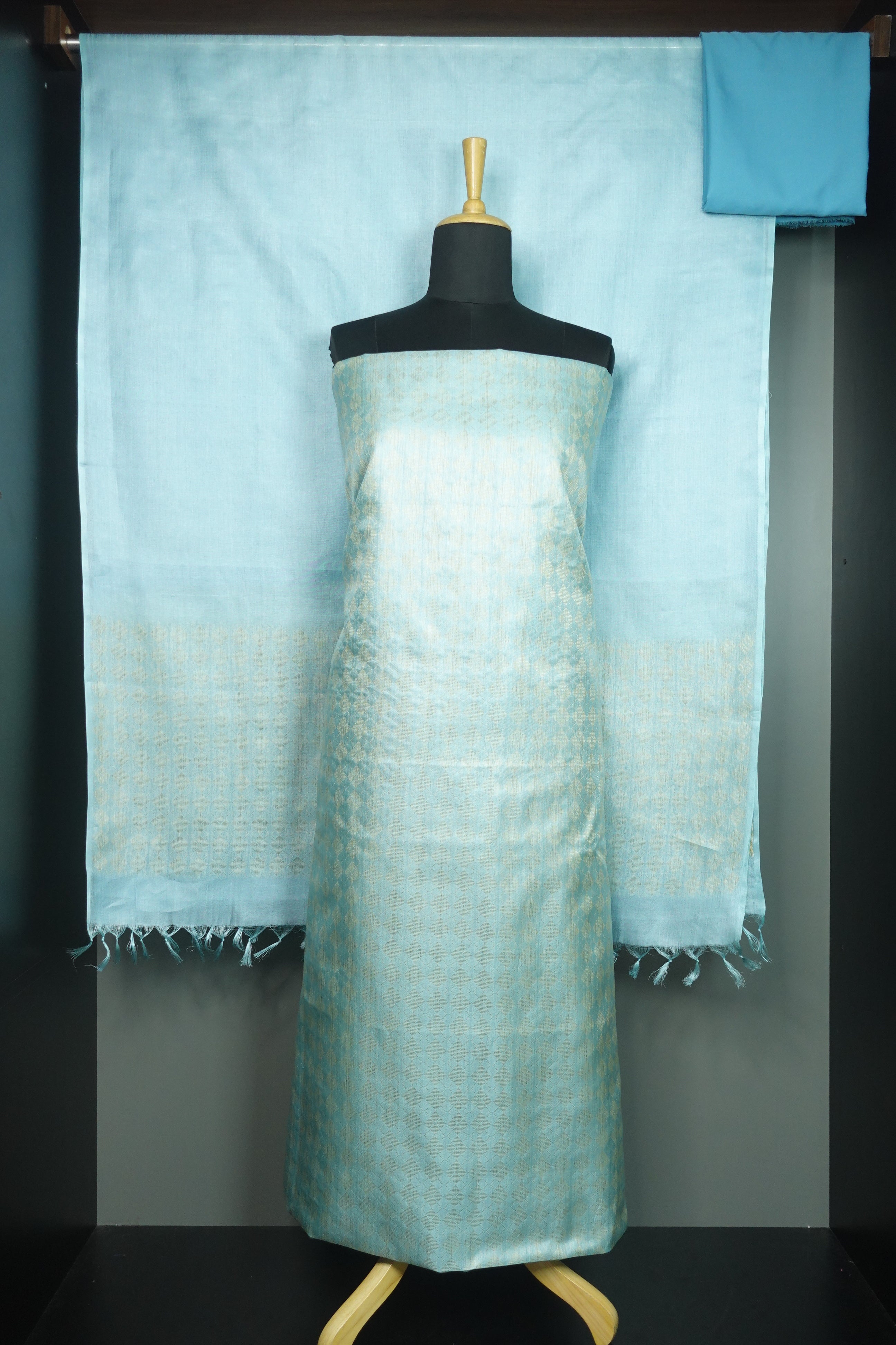 Semi Tussar Salwar Set Unstitched | SKH123