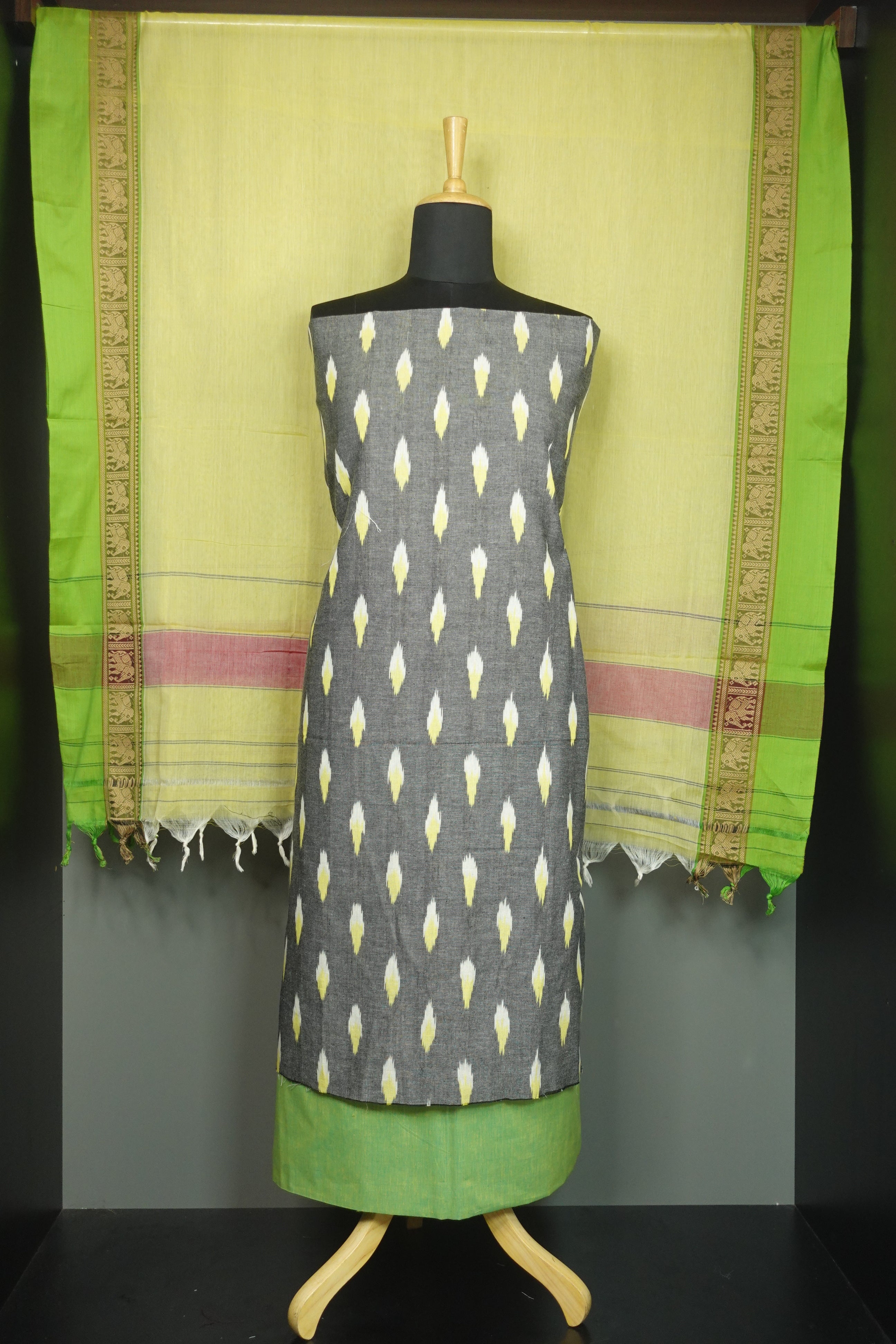 Ikat Weaved Mercerized Cotton Salwar Sets | SC189
