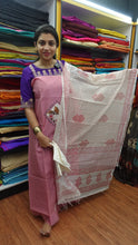 Chanderi salwar set with patchwork in yoke | ACT529