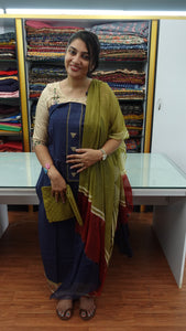 Printed jacquard weave cotton salwar set | PF822