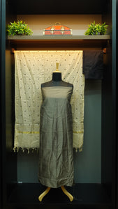 Slub chanderi salwar set with weave patterns | SS847