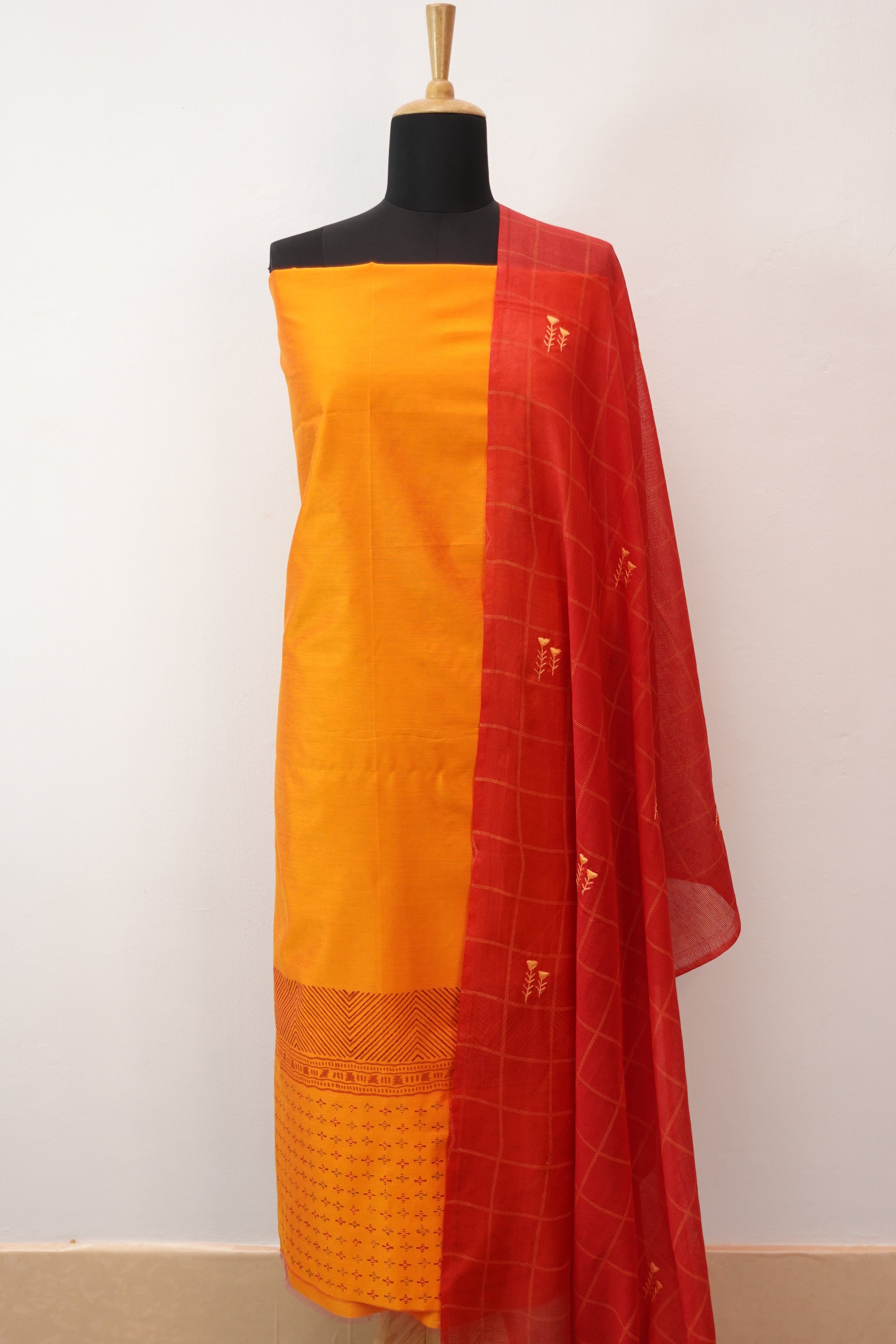 Screen Printed Semi Silk Salwar Set | SS886