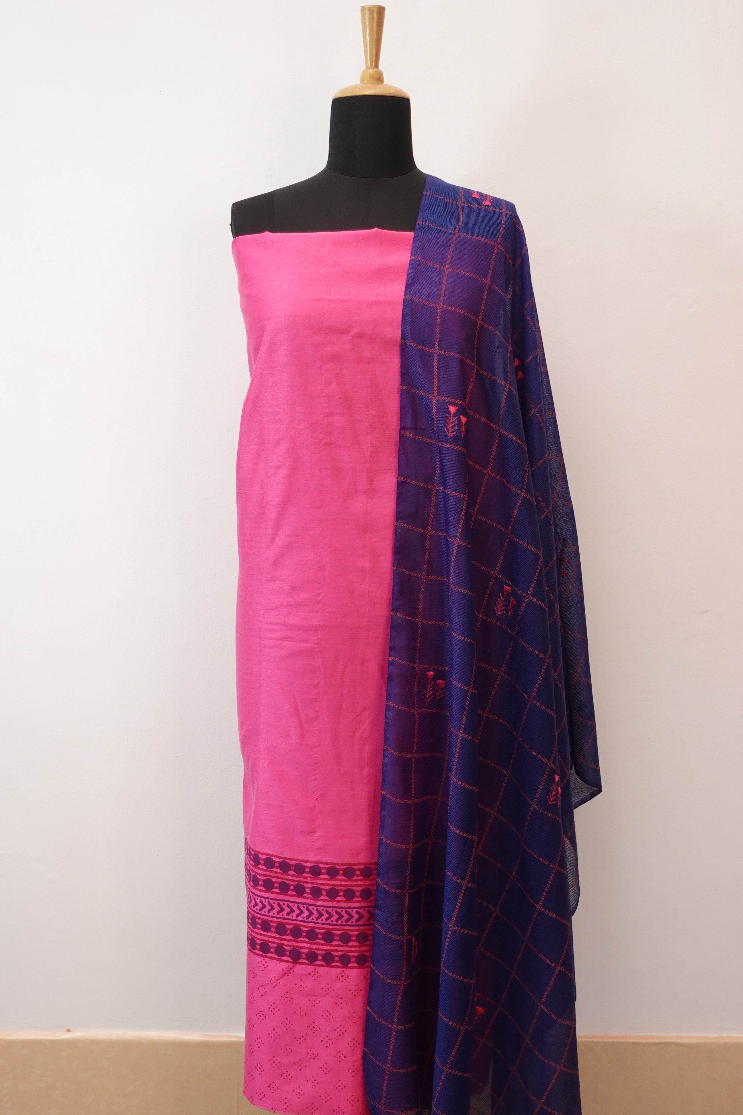 Screen Printed Semi Silk Salwar Set | SS886