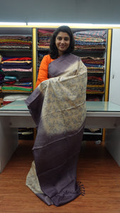 Embroidered desi tussar sarees | HS568
