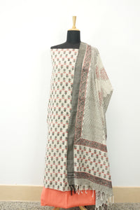 Block Printed Bhagalpuri Linen Finished Salwar Set | AF146
