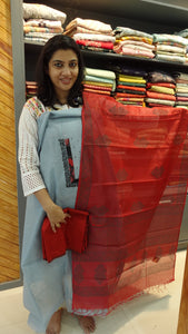 Embroidered chanderi salwar set | ACT537
