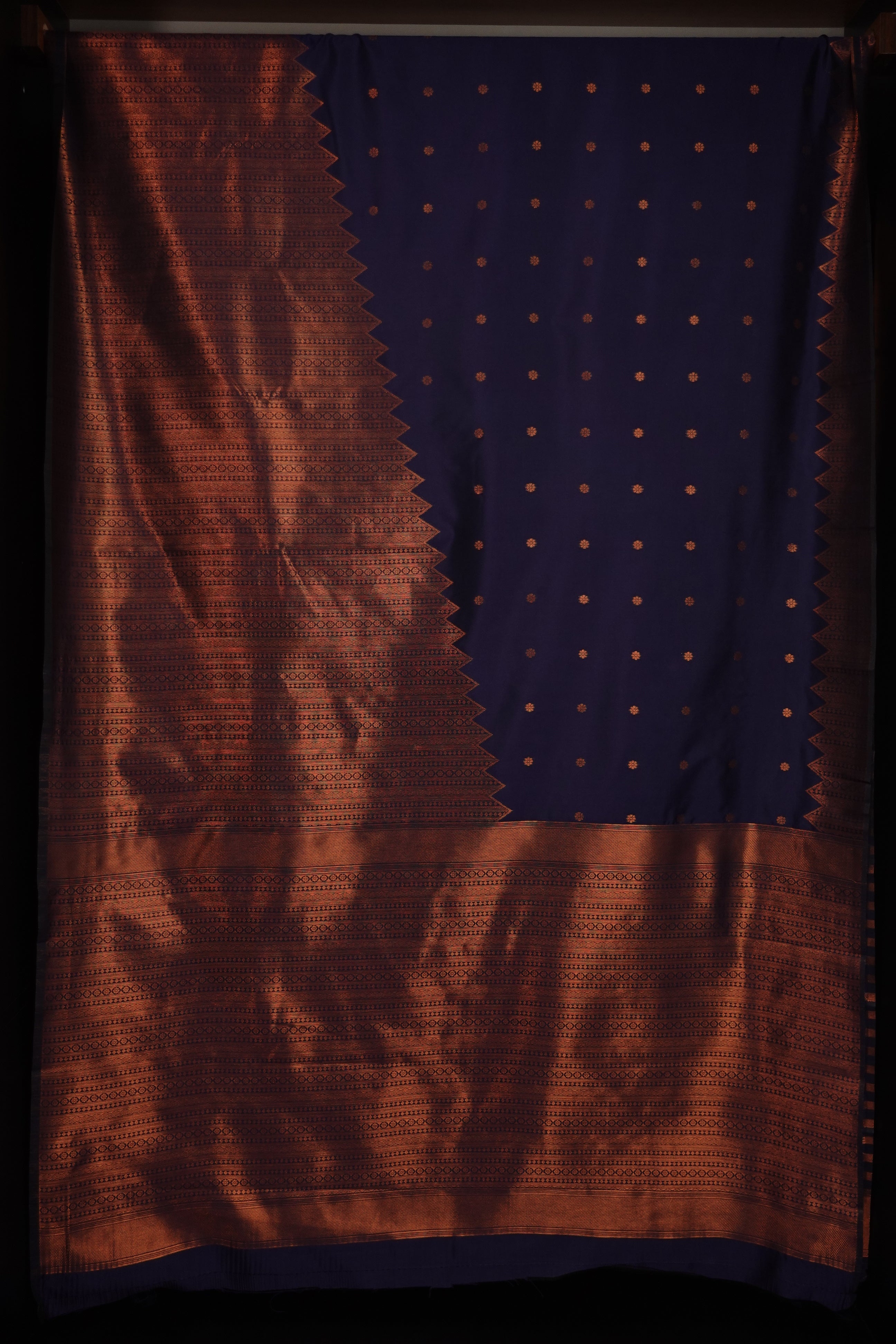Copper Zari Butta Design Semi Silk Sarees | KT197