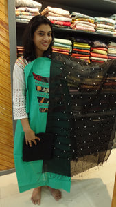 Embroidered chanderi salwar set | ACT537
