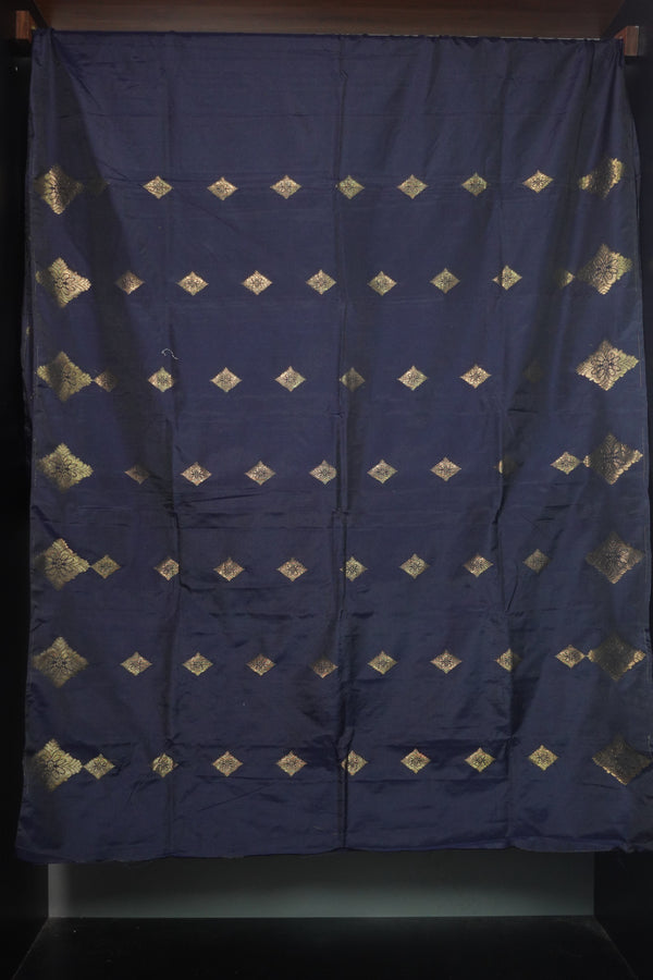 Navy Blue Color Semi Silk Saree | AHD393