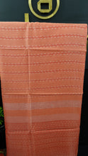 Peach color noil tussar saree with weave patterns | PF667