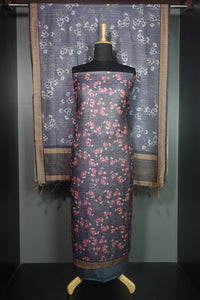 Floral Digital Printed Semi Tussar Salwar Set | NI534