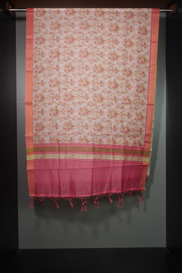 Printed Chanderi Dupatta | AHD187