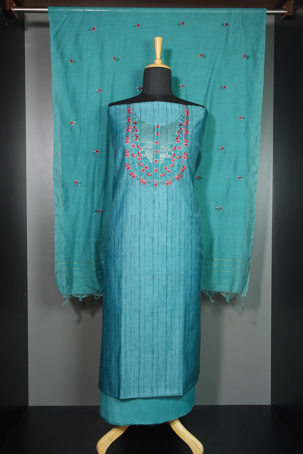Digital Printed Semi Tussar Salwar Set | NA394