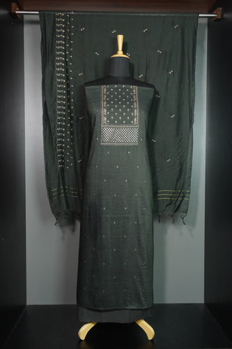 Sequence Worked Semi Tussar Salwar Set | NA434