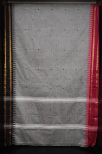Cotton Sarees with Ganga-Yamuna Borders | VR206