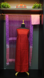 Slub chanderi salwar sets with weave patterns | SS853