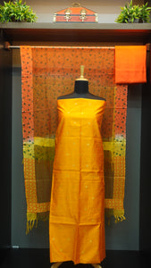 Slub chanderi salwar sets with weave patterns | SS853