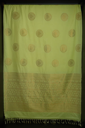 Kanchipuram Finished Borderless Semi Silk Saree  | Ready- to-wear | KRK123