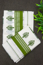Kerala Set Mundu With Block Prints | SB237