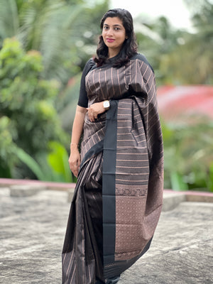 Antique Zari Woven Semi Silk Saree | KT199