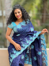 Silky Kota Tepchi Embroidery Three Petal Saree | ACT342 |