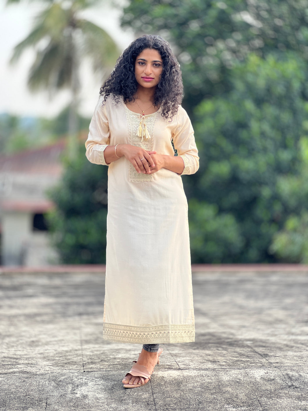 Machine embroidered Butter soft Kurtas | NI454