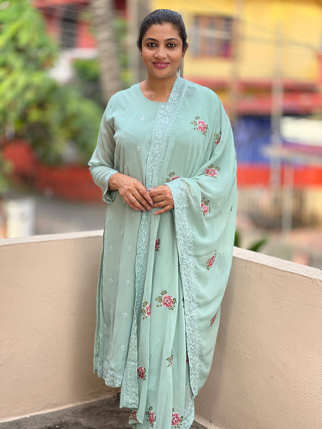 Georgette Fabric Stitched Salwar Set | NI500