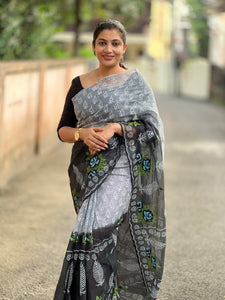 Computerized Cross Stitch Embroidered Kota Sarees | RK210